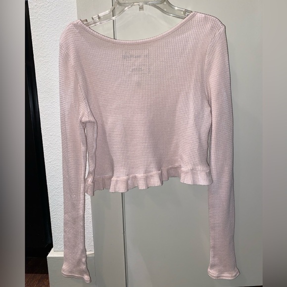 Pink Ruffled Free People Top - Picture 3 of 3